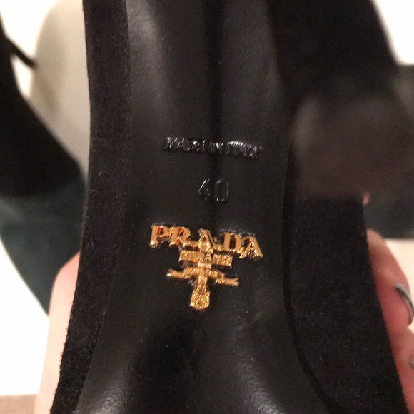 Prada Green and Black Suede Booties - Picture 3 of 6